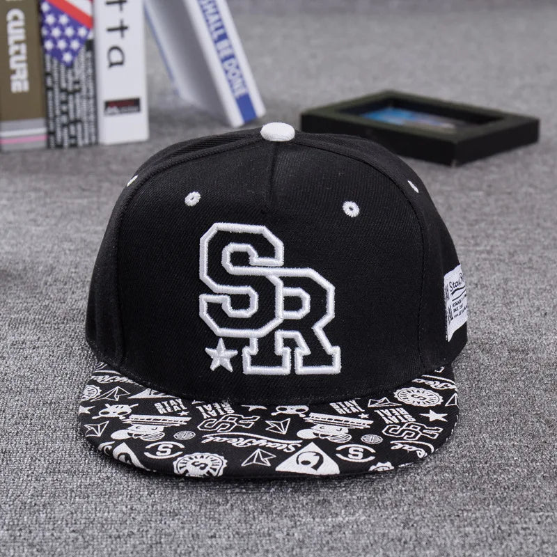 2024 SR Embroidered Baseball Cap – Unisex Flat-Brim Snapback for Hip Hop & Outdoor Style - Image 2