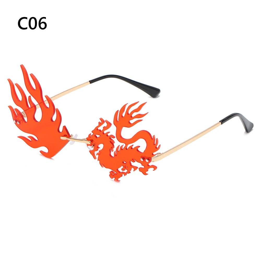 Bat-Shaped Rimless Sunglasses – Unisex Retro Streetwear Eyewear with UV400 Protection - Image 13