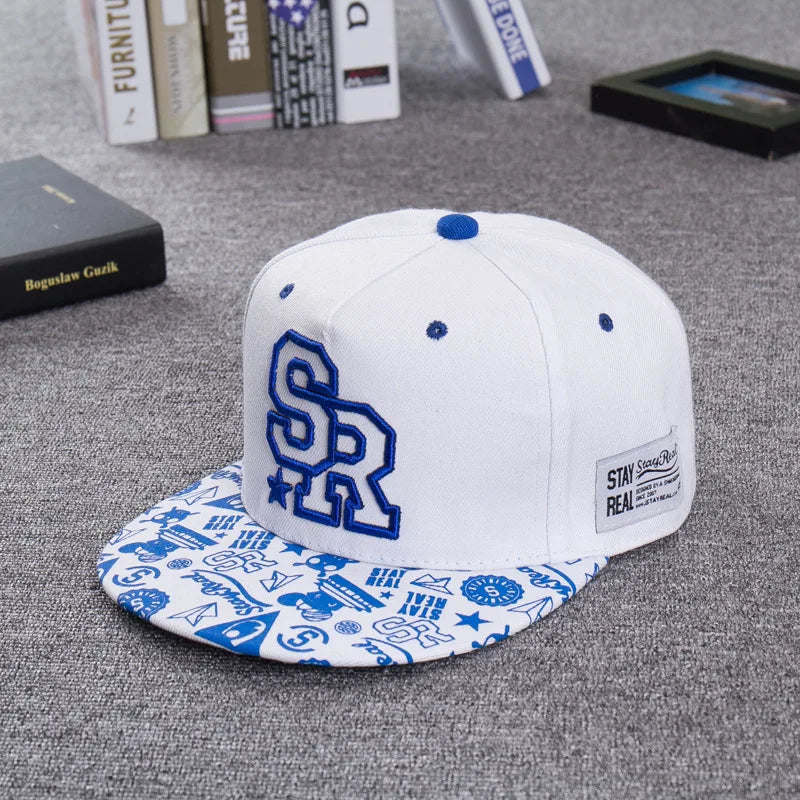 2024 SR Embroidered Baseball Cap – Unisex Flat-Brim Snapback for Hip Hop & Outdoor Style - Image 4