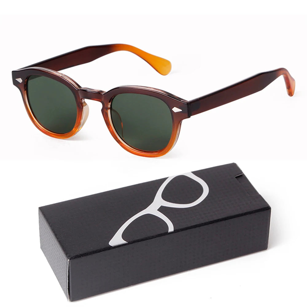 Fashion Gradient Blue Small Round Sunglasses – Unisex Vintage-Inspired Designer Eyewear - Image 24