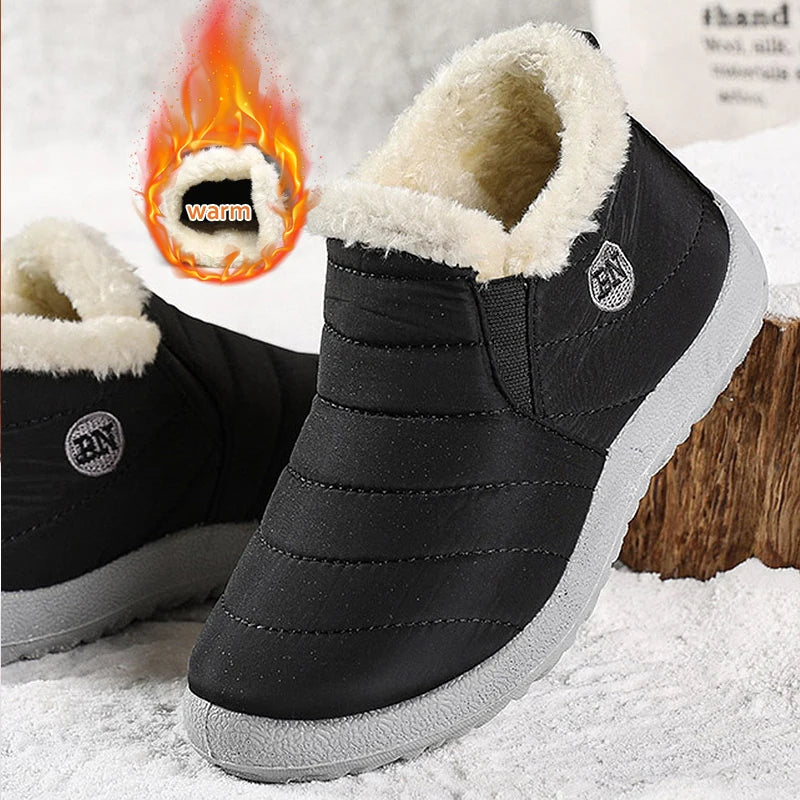 Men’s Waterproof Winter Snow Boots – Outdoor Work Footwear with Plush Lining - Image 2