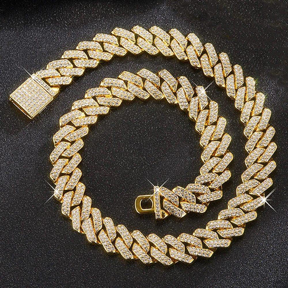 Hip Hop Shiny 15MM Cuban Link Chain Necklace - Image 10