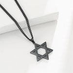 Star of David Pendant Necklace – Unisex Stainless Steel Jewish Symbol Jewelry