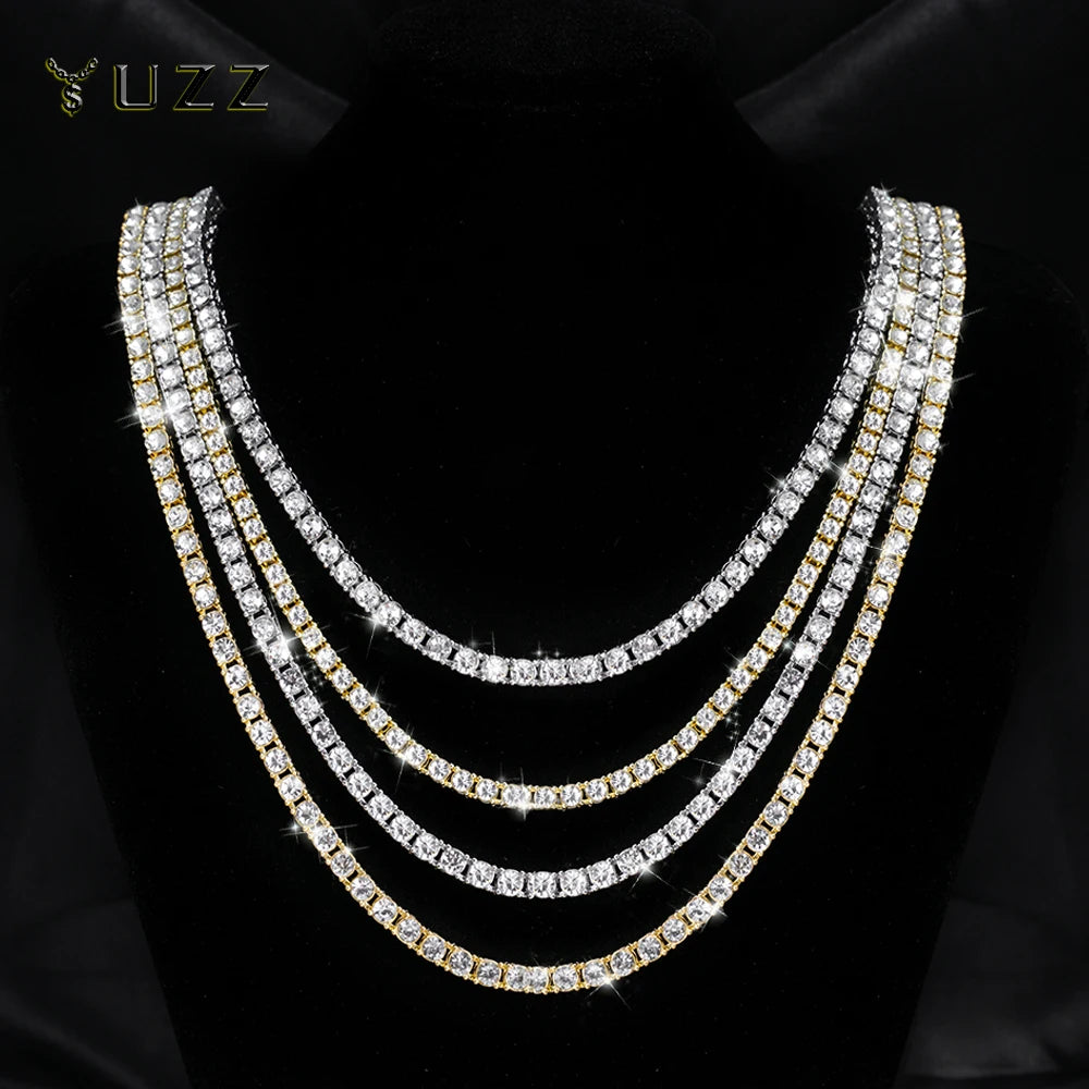Classical 4MM Tennis Chain Iced Out Bracelet Necklace