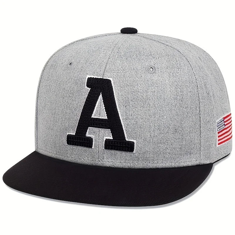 A Letter Embroidered Baseball Cap – Men’s Cotton Snapback Hat for Hip Hop & Outdoor Style - Image 5