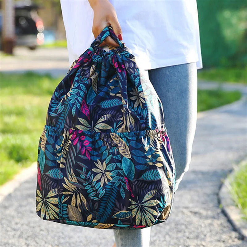 Women's Drawstring Sports Backpack – Foldable Travel & Shopping Rucksack - Image 4