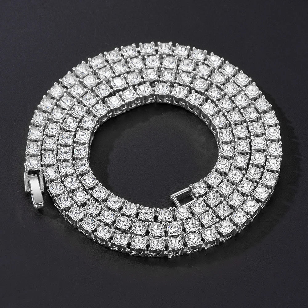 Classical 4MM Tennis Chain Iced Out Bracelet Necklace - Image 7