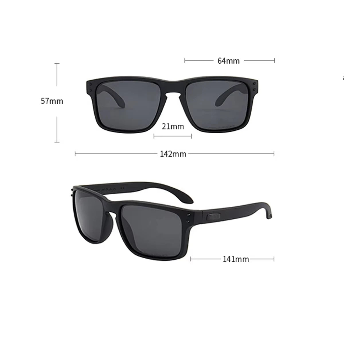 Classic Square Polarized Sunglasses – Unisex UV400 Shades for Driving, Fishing & Outdoor Sports - Image 2