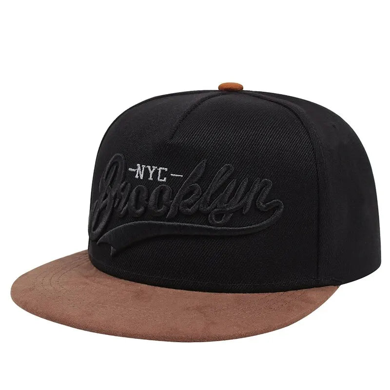 BROOKLYN Letter Embroidered Snapback Cap – Men’s Fashion Cotton Hat for Outdoor & Hip Hop Style - Image 3