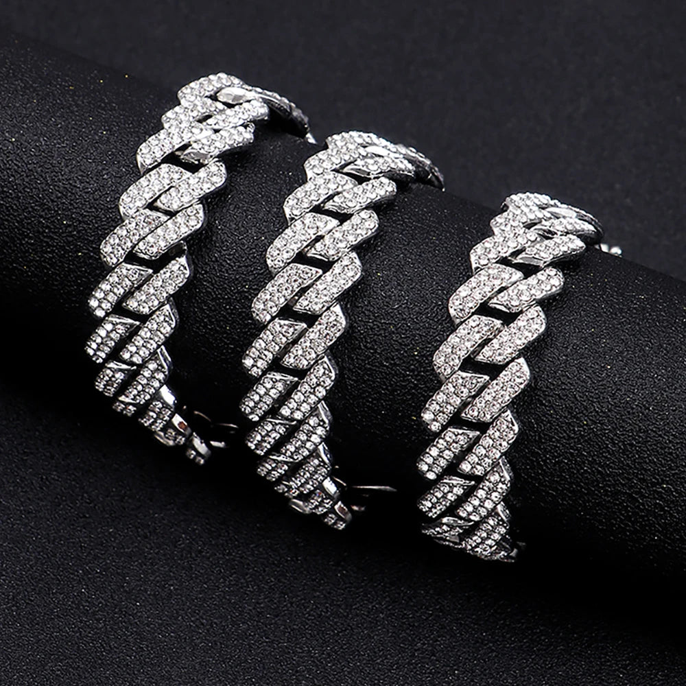 Hip Hop Shiny 15MM Cuban Link Chain Necklace - Image 4