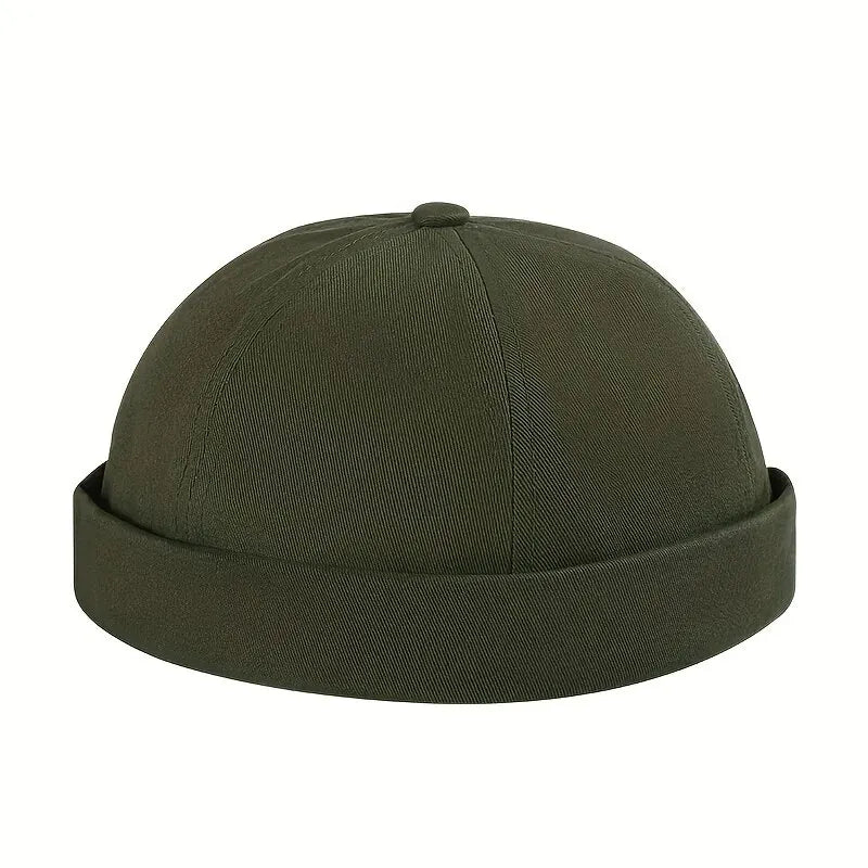 Vintage Brimless Dome Cap – Unisex Adjustable Cotton Melon Beanie for Hip Hop & Streetwear - Image 9