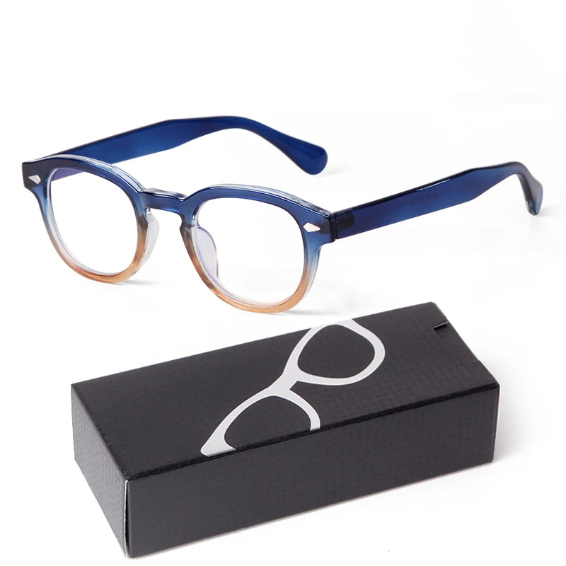 Fashion Gradient Blue Small Round Sunglasses – Unisex Vintage-Inspired Designer Eyewear - Image 11