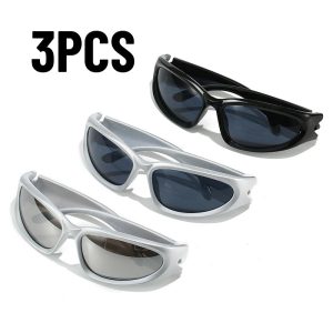 Y2K Square Bicycle Sunglasses – High-End UV400 Sports Shades for Men & Women (1/2/3pcs)