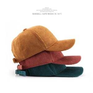 Corduroy Baseball Cap – Unisex Solid Color Snapback for Autumn & Outdoor Style