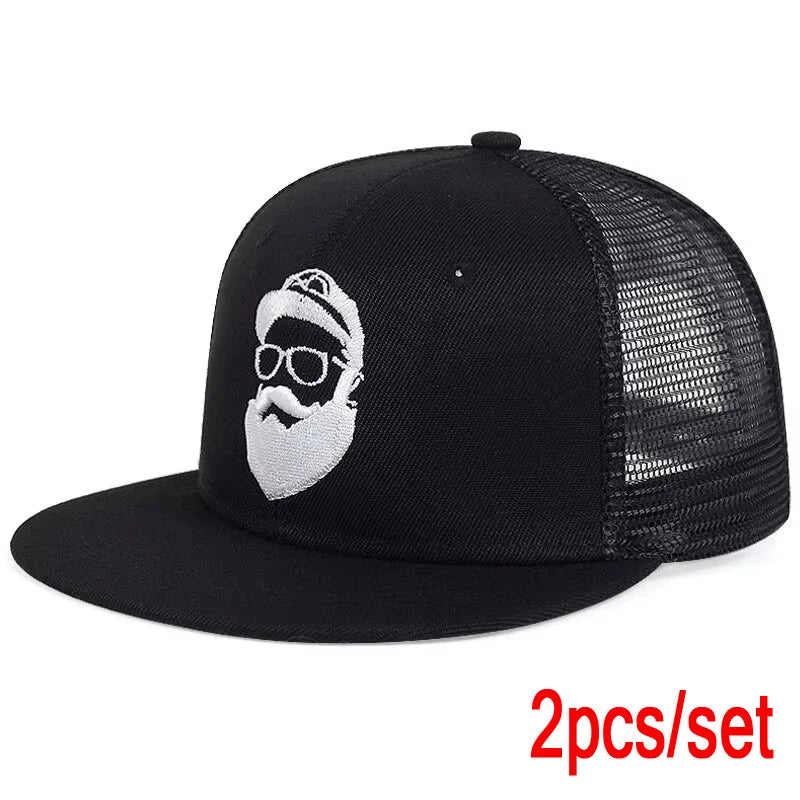 Unisex Uncle Beard Embroidery Mesh Baseball Cap – Adjustable Hip-Hop Outdoor Hat - Image 5