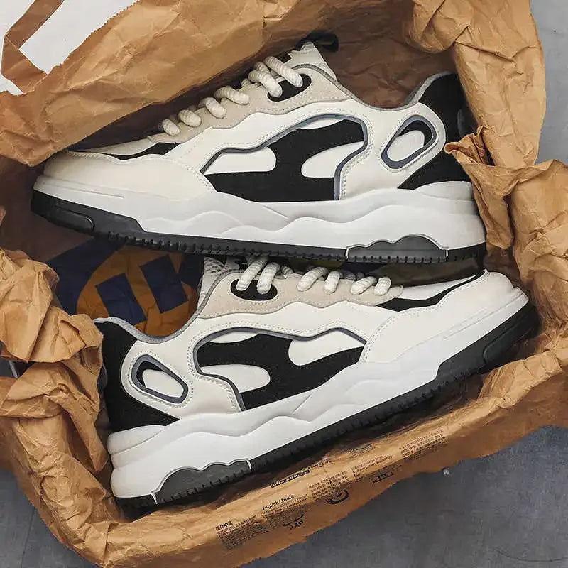 Hip Hop High-Top Sneakers for Men – White Autumn Sport Boots (Size 44) - Image 4