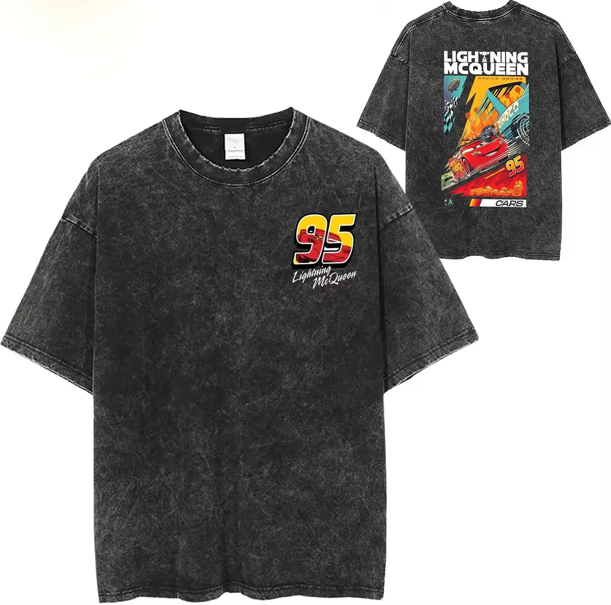 Washed Lightning McQueen "Cars 95" Vintage T-Shirt