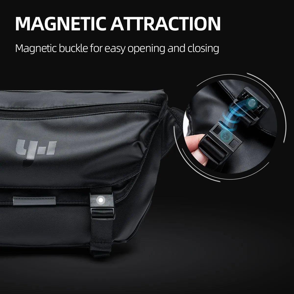 Korean Style Waterproof Messenger Bag – Magnetic Buckle Crossbody for Men - Image 5