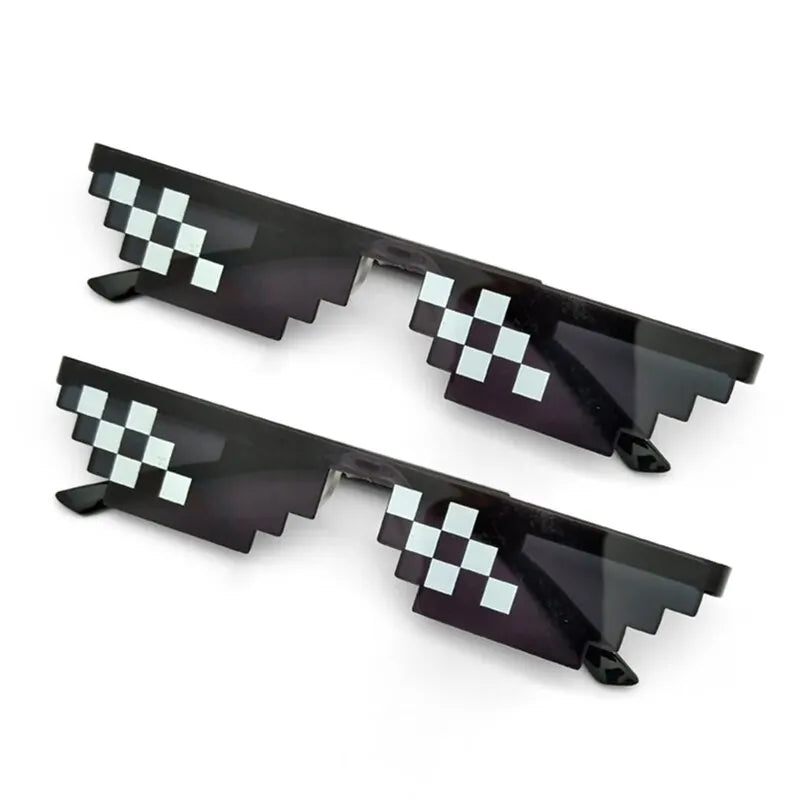 Pixelated Mosaic Sunglasses – 2-Pack Funny Party Eyewear for Men & Women - Image 7