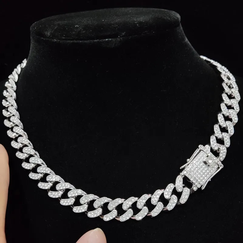 Men & Women Hip Hop Iced Out Bling Chain Necklace - Image 2