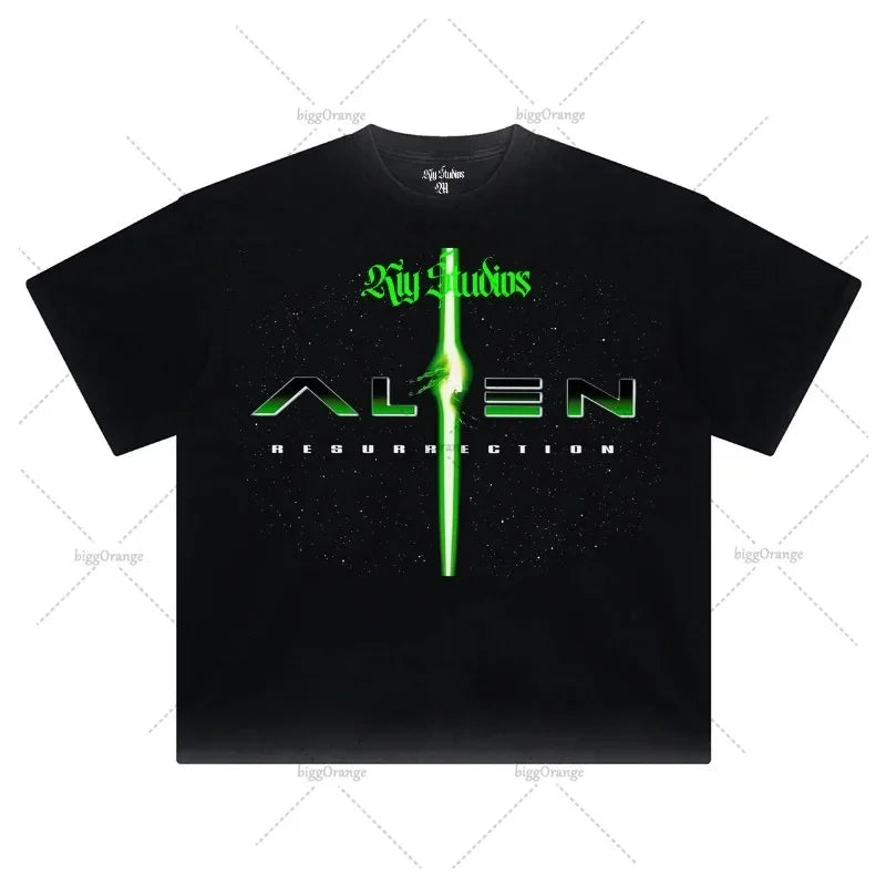 Punk Trend Gothic Skull Graphic T-Shirt – Oversized Streetwear Tee for Men - Image 6