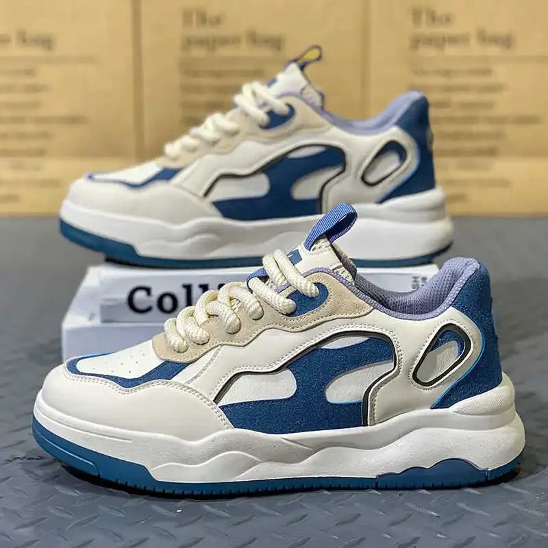 Hip Hop High-Top Sneakers for Men – White Autumn Sport Boots (Size 44) - Image 3