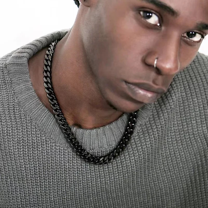 Basic Punk Stainless Steel Curb Cuban Necklaces - Image 3