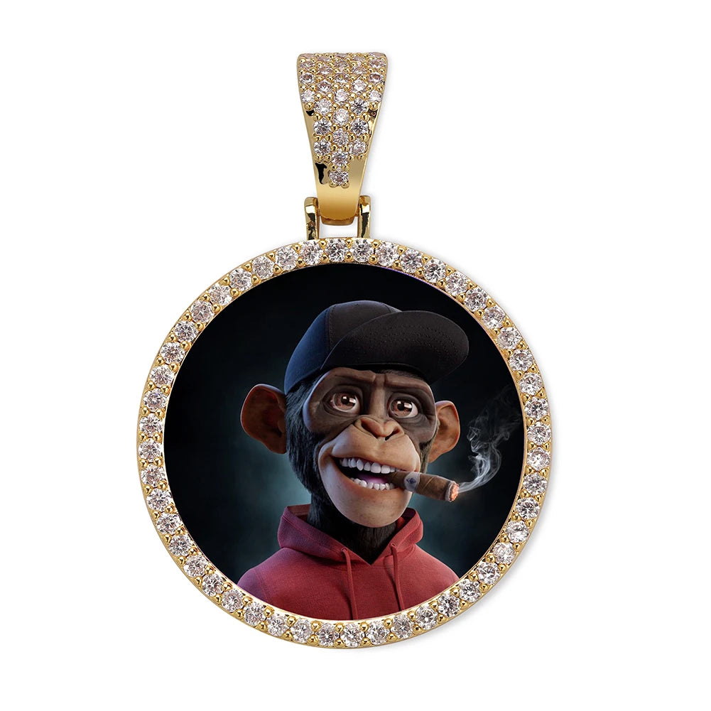 TOPGRILLZ Custom Photo NFT Pendant – Oversized Round Necklace for Digital Art & Hip Hop Style - Image 9