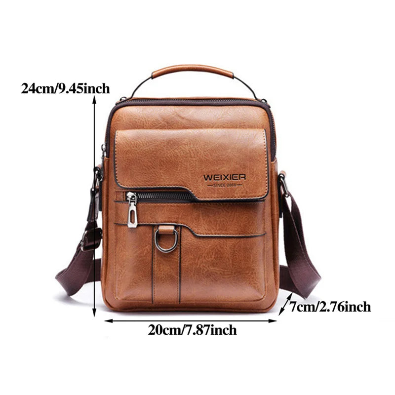 Men’s Durable Leather Shoulder Bag – High-Quality Crossbody Sling for Travel & Daily Style - Image 5