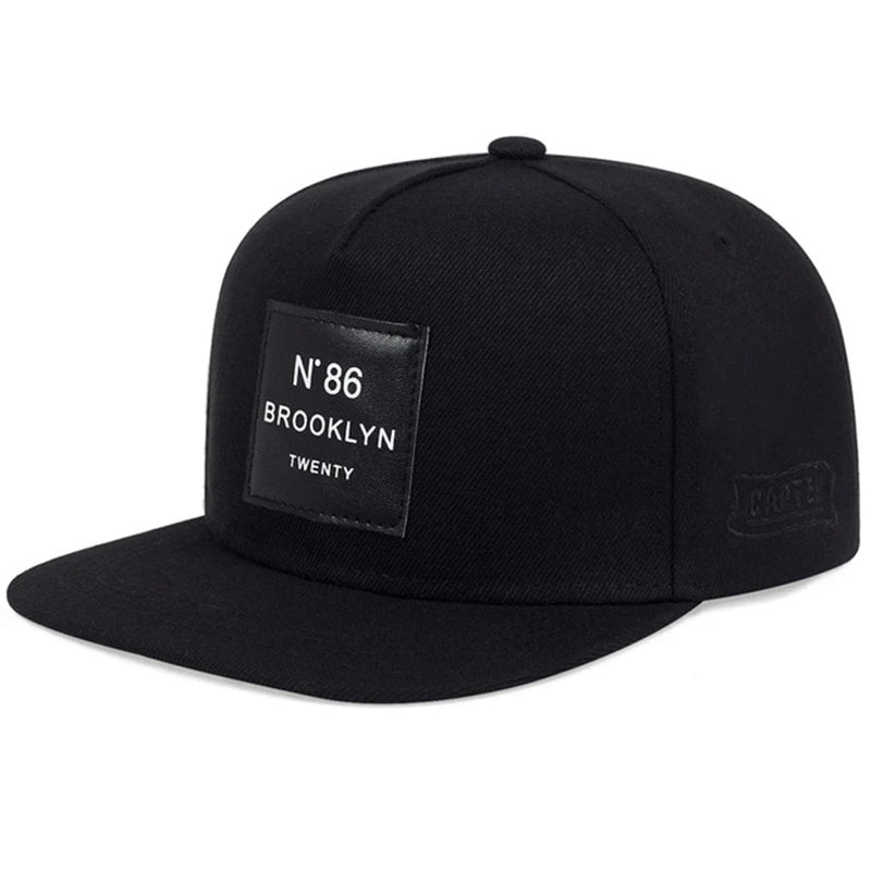 BROOKLYN Cotton Snapback Hat – Unisex Adjustable Trucker Cap with Leather Label - Image 8