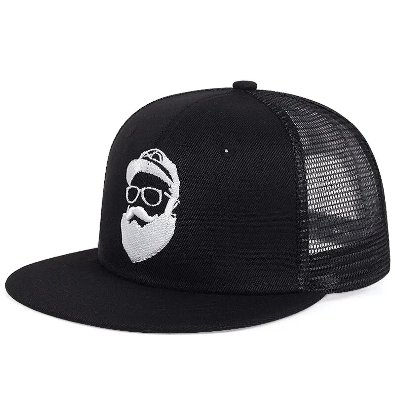 Unisex Uncle Beard Embroidery Mesh Baseball Cap – Adjustable Hip-Hop Outdoor Hat - Image 7