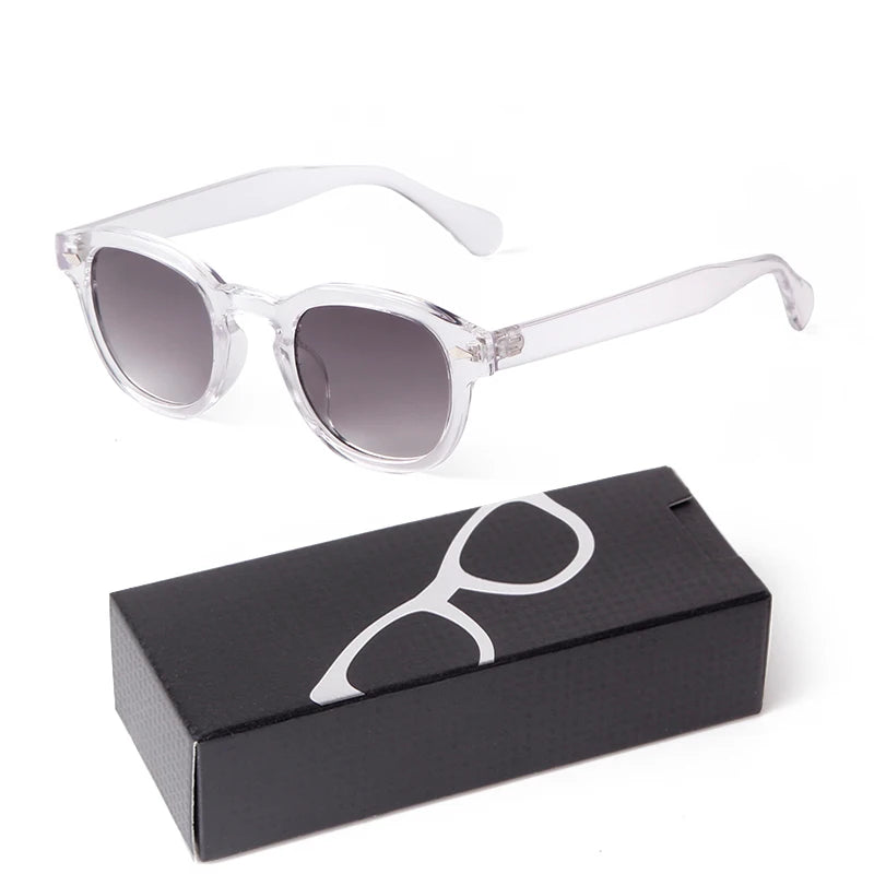 Fashion Gradient Blue Small Round Sunglasses – Unisex Vintage-Inspired Designer Eyewear - Image 27