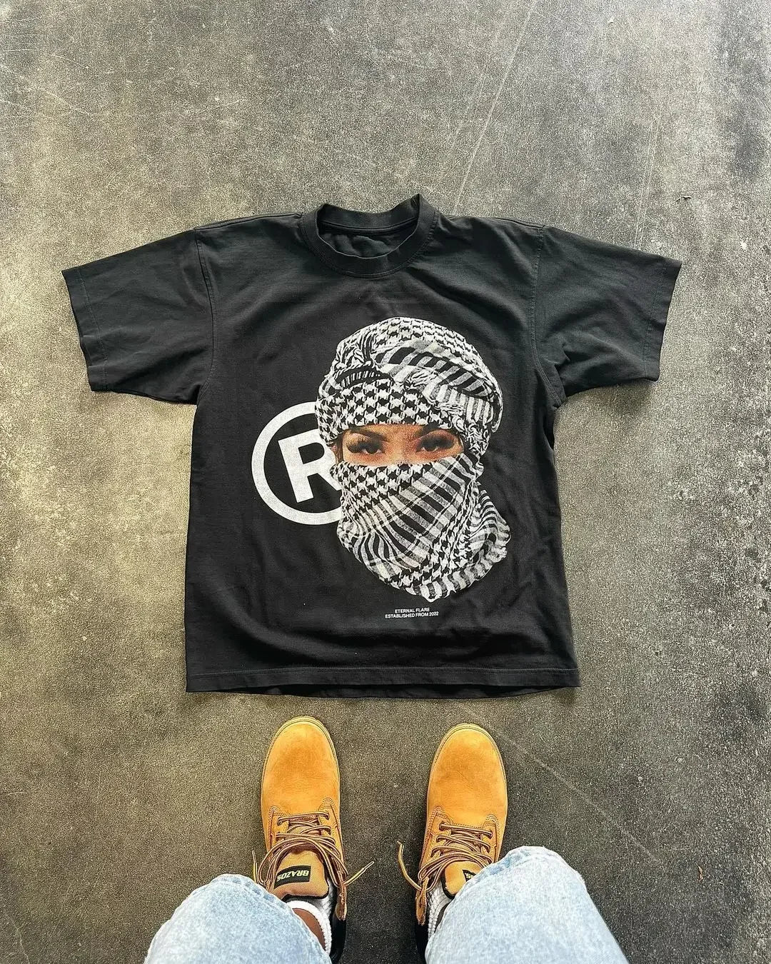 American Letter Graphic T-Shirt – Y2K Oversized Streetwear Tee for Men & Couples - Image 18