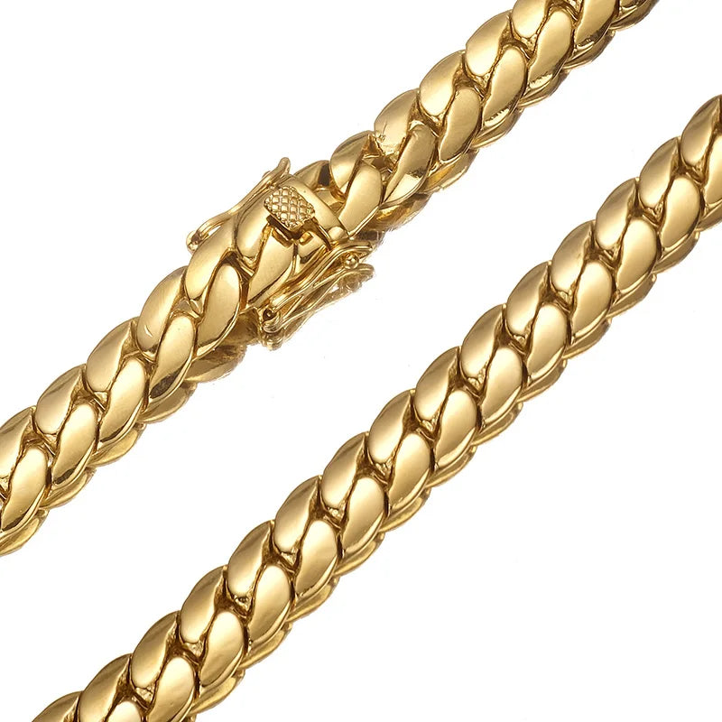 Hip Hop Bling Gold Cuban Link Chain - Image 6