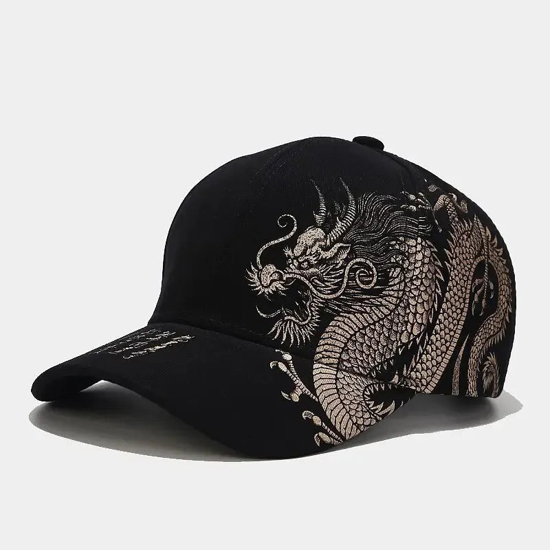 Chinese Style Dragon Pattern Baseball Cap – Unisex National Tide Hip Hop Hat - Image 4