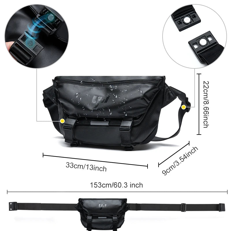 Korean Style Waterproof Messenger Bag – Magnetic Buckle Crossbody for Men - Image 7