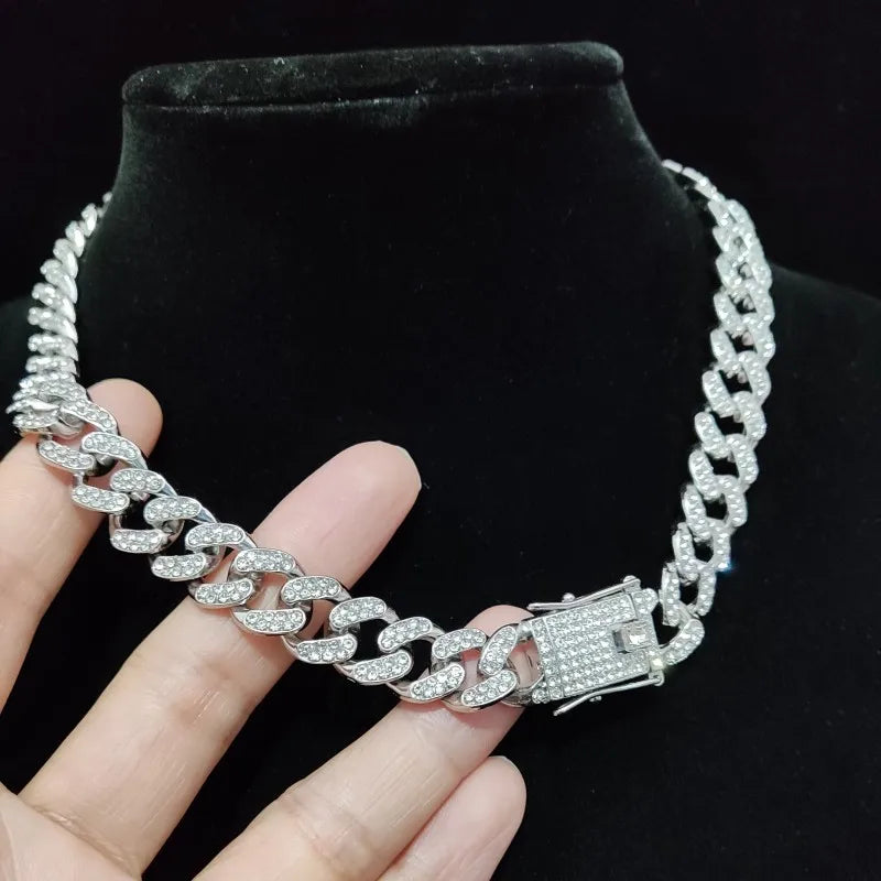 Men & Women Hip Hop Iced Out Bling Chain Necklace - Image 3