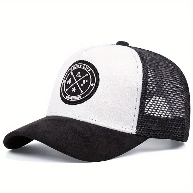ENJOY LIFE Letter Patch Mesh Baseball Cap – Unisex Summer Snapback Trucker Hat - Image 12