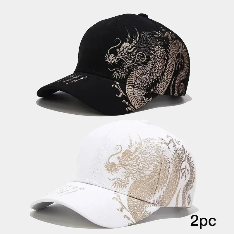 Chinese Style Dragon Pattern Baseball Cap – Unisex National Tide Hip Hop Hat - Image 5